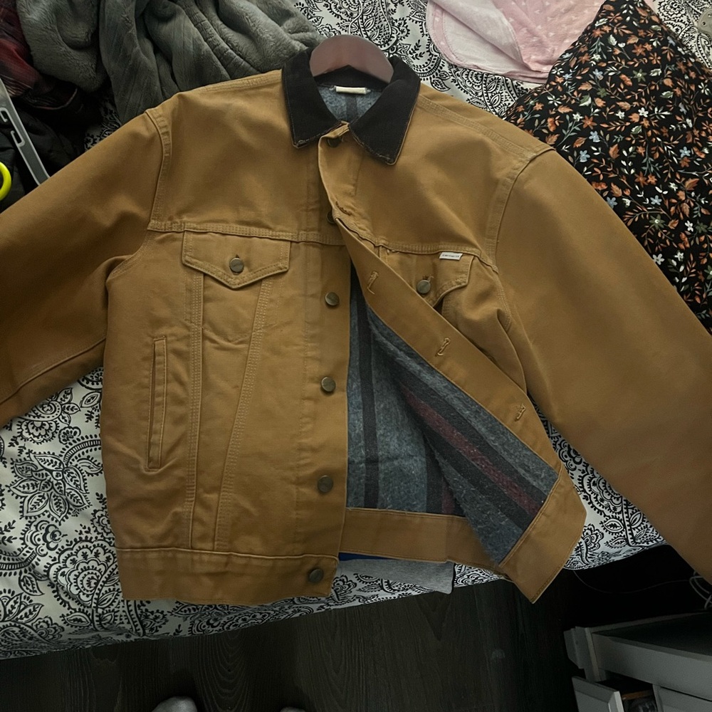 Carhartt Brown Jacket with dark brown Collar